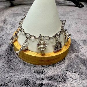 Fairytale Themed Silver Colored Charm Bracelet
